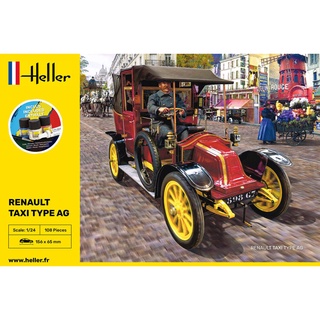 1/24 Paris Taxi Renault type AG PLastic model starter kit, Heller # 35705