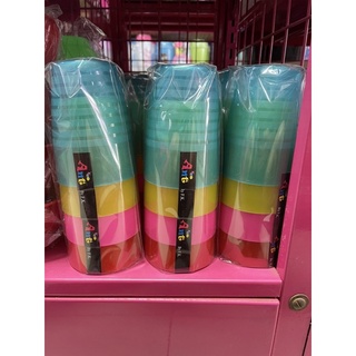 แก้วน้ำ14ออนซ์แพ็ค4ชิ้นคละสี