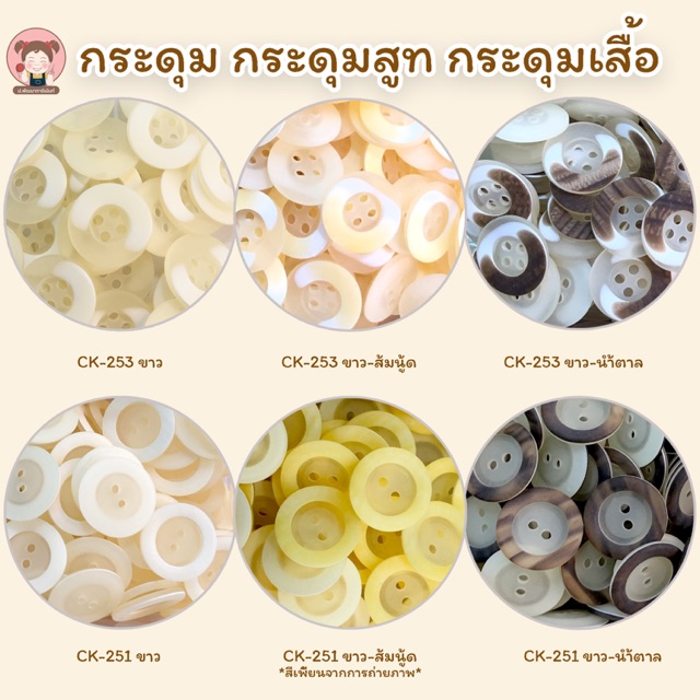 [005] กระดุม สำหรับ สูท และ เสื้อเชิ๊ต