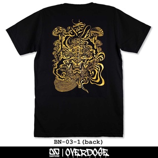 Overdose T-shirt เสื้อยืดคอกลม สีดำ รหัส BN-03-1(โอเวอโดส)