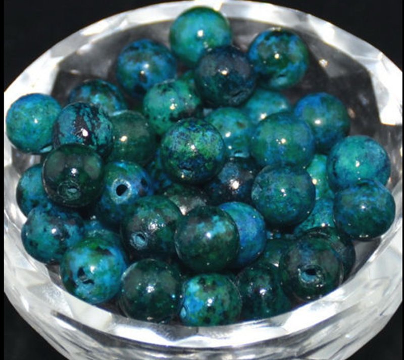 ลูกปัดพลอยฟินิกซ์ Lapis Lazuli DIY สําหรับทําเครื่องประดับ