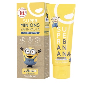 ยาสีฟัน minions รส banana mint รสกล้วยมิ้นท์ สำหรับเด็ก 6 ปีขึ้นไป ขนาด 75ml แคลเซียมสูง ยาสีฟันเด็ก