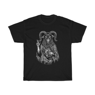 เสื้อแขนสั้น Baphomet Satanic Comics ทรงปกติ สําหรับผู้ชายS-5XL