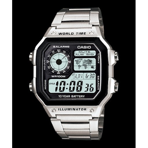 Casio AE-1200WHD AE-1200 AE-1200WHD-1AV นาฬิกาข้อมือของแท้ รับประกันศูนย์ Cmg  1 ปี