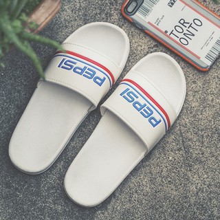 [พร้อมส่ง] รองเท้าแตะ ยางนิ่ม กันลื่น ลายPEPSI สุดชิค