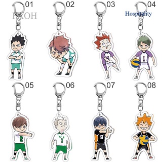 พวงกุญแจอะคริลิคจี้คอสเพลย์อะนิเมะ Haikyuu 5 ชิ้น / ชุด