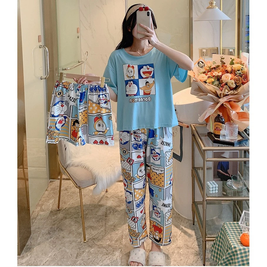 ✺♤™🐰 พร้อมส่ง ชุดนอน เชตชุดนอน 3 ชิ้น ชุดนอนลายการ์ตูน เชตชุดนอน ชุดนอนผู้หญิง ชุดนอนไม่ได้นอน ผ้านิ่มเด้ง thumbnail 10