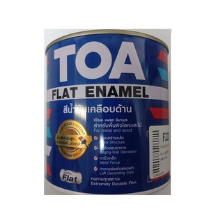 สีน้ำมันเคลือบด้านทีโอเอ แฟลท อีนาเมล สีขาวด้าน TOA FLAT ENAMEL F222ขนาด1/4GL