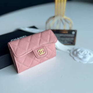 กระเป๋า CHANEL MINI WALLET IN CAVEAR  💛 งานสวยหนังแท้