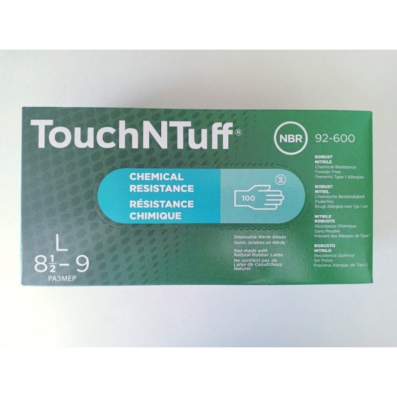 Ansell ถุงมือยางไนไตร รุ่น Touch-N-Tuff 92-600