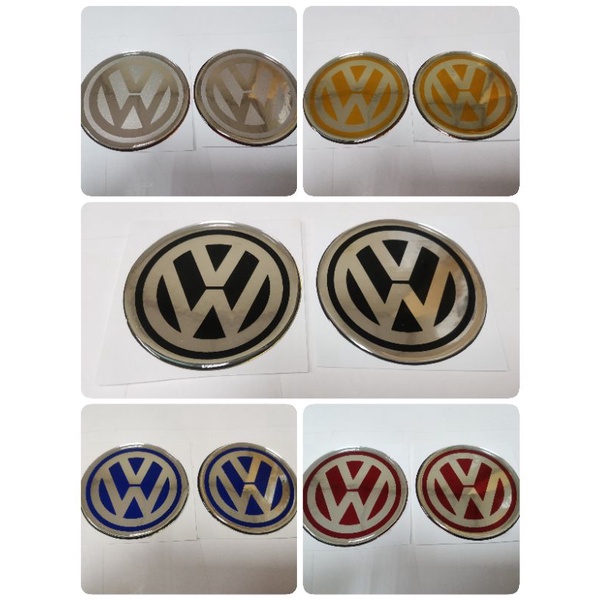 สติ๊กเกอร์เทเรซิ่นนูนอย่างดี โลโก้ VOLKSWAGEN VOLK sticker แต่งรถ ติดรถ ติดดุมล้อ กลม สติ๊กเกอร์ สติกเกอร์ logo วงกลม
