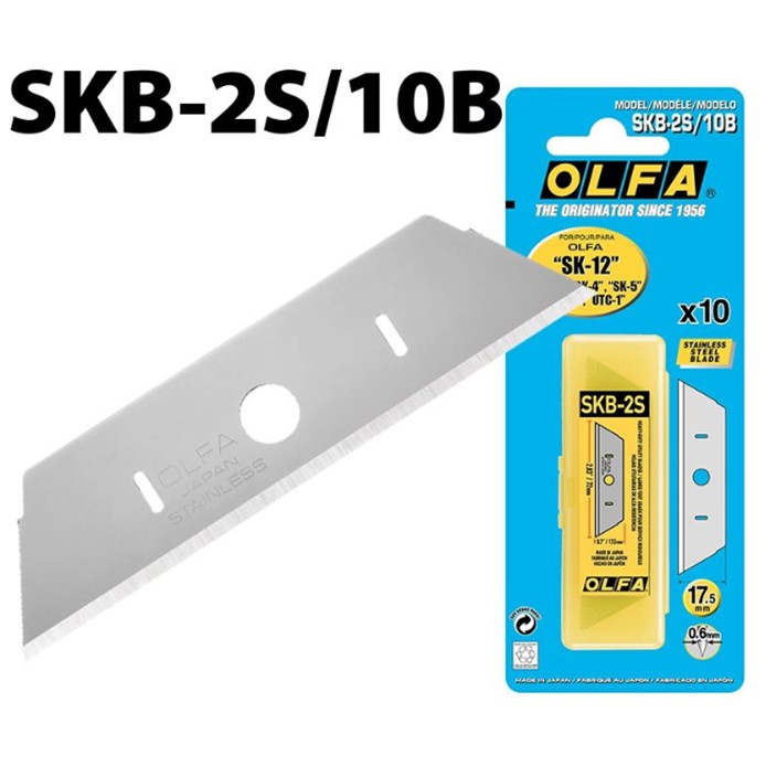 OLFA โอฟ่า รุ่น SKB-2S/10B ใบมีดคัตเตอร์สแตนเลส