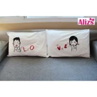 ปลอกหมอนหนุน  ดีไซด์สวย  ลายน่ารัก love love