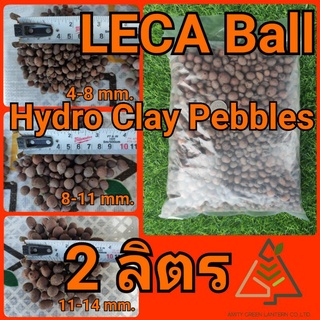 2 ลิตร LECA Ball เม็ดดินเผา (Hydro Clay Pebbles)