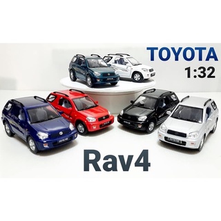 โมเดลรถ Toyota RAV4 โตโยต้าราฟโฟร์  Scale 1:32 โมเดลรถเหล็ก รถโมเดล งาน Kinsmart ความยาวรถ 5 นิ้ว (ประมาณเท่าฝ่ามือ)