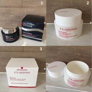 ขวดเปล่า กระปุก เปล่า กล่อง แบรนด์ Clarins BIOTHERM รุ่น Masvelt , Extra firming , Force Supreme ของแท้ สภาพใหม่