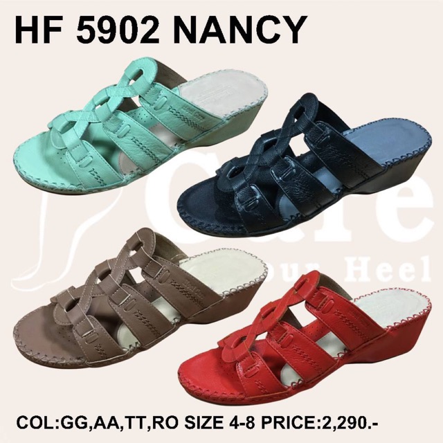 รองเท้า Heel care nancy  แบบสวม หนังแท้ no. Hf 5902