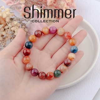 กำไลข้อมือหินมงคลไหมห้าสี ไหมราชินี ใส่เสริมสิริมงคล (6-8mm) พร้อมส่ง📌
