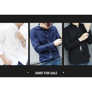 เสื้อเชิ้ต คอจีน สีพื้น เสื้อแฟชั่น เสื้อใส่ทำงาน