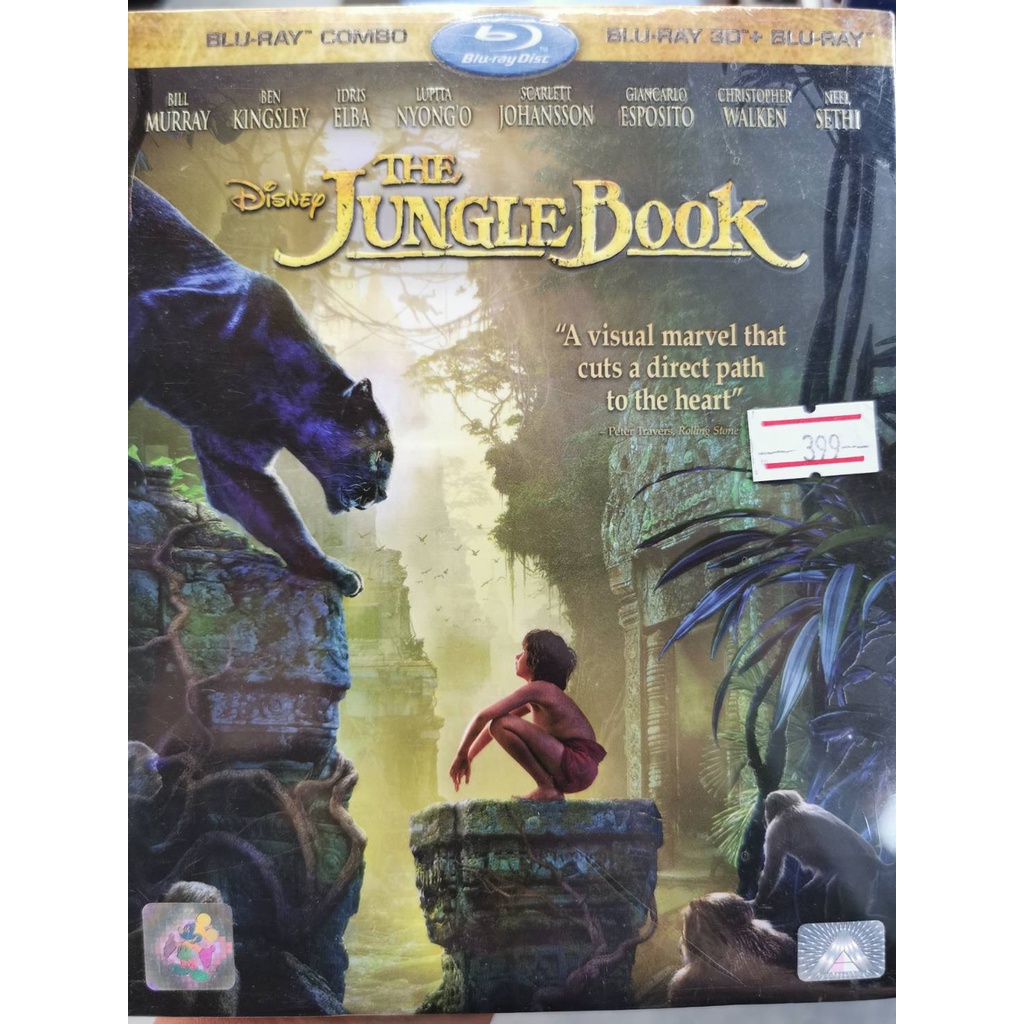 Blu-ray 2D + 3D : The Jungle Book  (2016) Live Action " Bill Murray, Ben Kingsley, Idris Elba, Scarl