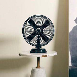 Bungalow Fan พัดลมเหล็กตั้งโต๊ะ ทรงวินเทจ ขนาด 12 นิ้ว MIAMI CLASSIC TABLE FAN ( ดำด้าน / ดำเงา )