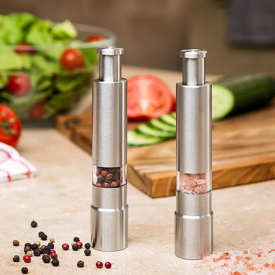 KitchenMarks ที่บดเกลือ พริกไทย เครื่องเทศ สแตนเลส 150mm บดละเอียด ที่บดเครื่องเทศ เครื่องบดพริกไทย