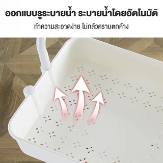 BV ชั้นวางของ พร้อมล้อเลื่อน+ที่จับ 3/4/5 ชั้นวางของมีล้อ พร้อมล้อเลื่อน+ที่จับ ใช้ในสถานการณ์ต่างๆ เคลื่อนย้ายสะดวก