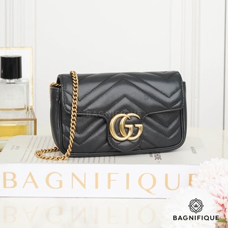 GUCCI MARMONT SUPER MINI IN BLACK