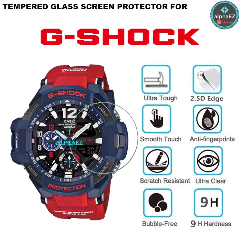 Casio G-Shock GA-1100-2A GRAVITYMASTER OPTIMUS PRIME 9H ฟิล์มกระจกนิรภัยกันรอยหน้าจอนาฬิกา GA1100