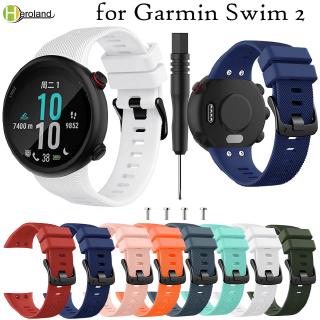 สายนาฬิกาข้อมือซิลิโคนสําหรับ garmin ว่ายน้ํา 2/forerunner 45