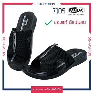 รองเท้าแตะ ADDA 7J05 - แตะ สวม ลำลอง สบาย - ดำ - รองเท้า แตะ สวมลำลอง พื้นเบา สวมสบาย ของแท้ ลด