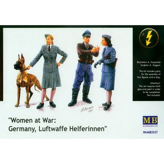 โมเดลประกอบฟิกเกอร์ทหาร Master Box 1/35MB3557 Women at War: Germany, Luftwaffe Helferinnen