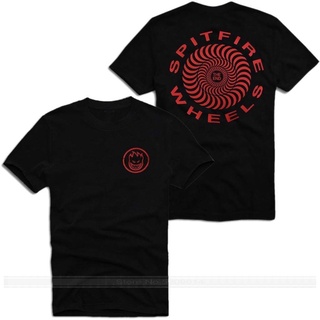 GILDAN เสื้อยืดแขนสั้นลําลอง ผ้าฝ้าย พิมพ์ลาย Spitfire Wheels Swirl Skate สําหรับผู้ชาย 1 ชิ้นสามารถปรับแต่งได้