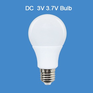 หลอดไฟ LED E27 DC 3V 3.7V แรงดันต่ํา ทรงกลม ความสว่างสูง