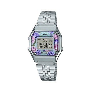 Casio นาฬิกาข้อมือผู้หญิง สีเงิน สายสแตนเลส รุ่น LA680WA-2CDF