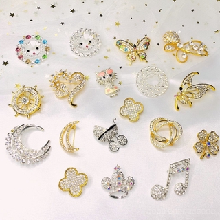 vintage jewelry เข็มกลัดเกาหลี เข็มกลัดแฟชั่น เข็มกลัด Rhinestone เข็มกลัดทอง เข็มกลัดเงิน aFyU