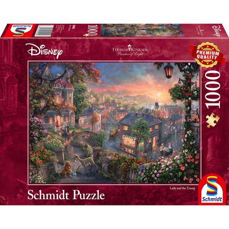 พร้อมส่ง-จิ๊กซอว์ Lady and the Tramp แบรนด์ Schmidt jigsaw puzzle1000 ชิ้น