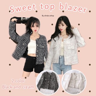 Sweet top Blazer แถมเข็มกลัดทุกตัว เฉพาะlot นี้🥨🧸รุ่นสุดฮิต เสื้อคลุมทำงาน ใส่เรียน แบบเกาหลี งานแบรด์ป้าย