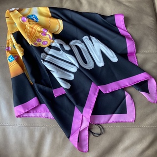 New! Moschino Silk Scarf 90x90 cm. สีดำ