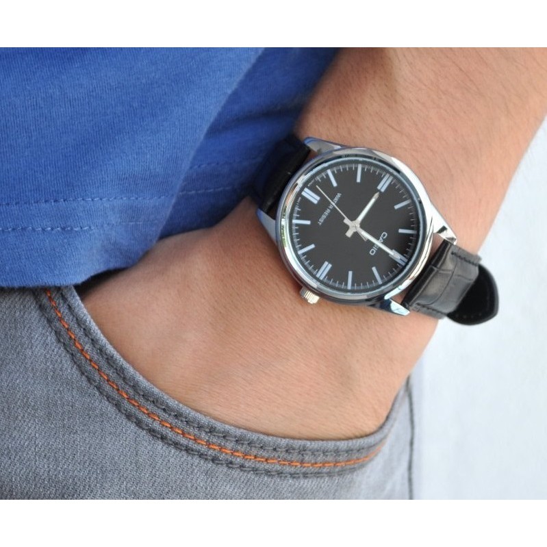ของแท้ นาฬิกาข้อมือ Casio ผู้ชาย รุ่น MTP-V005 สายหนัง ราคา ถูกที่สุด ดีลบีเคเค แกลเลอรีภาพที่ 2