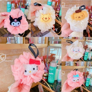 ฟองน้ำตาข่ายขัดผิว ลายการ์ตูนน่ารัก แบบนิ่ม ขนาดใหญ่ สําหรับใช้ในการอาบน้ำ