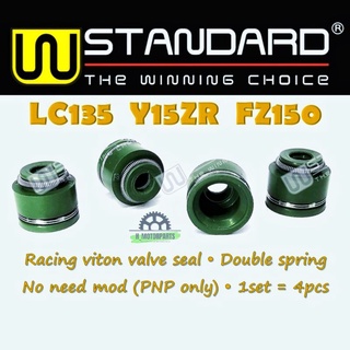 วาล์วซีล Wstandard LC135 EX5 Y15ZR RS150 KRISS SRLZ FZ150 W125 สปริงคู่ ไข่แดง ไทค่อม NLK LEO TOBAKI ASHUKA