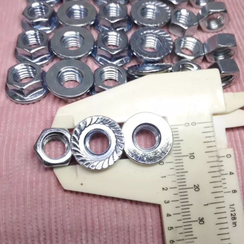 น็อตตัวเมียเบอร์12(M8×1.25)(1ถุง30ตัว)(ธรรมดา10จานจักร10จานเรียบ10) ราคา ถูกที่สุด ดีลบีเคเค แกลเลอรีภาพที่ 2