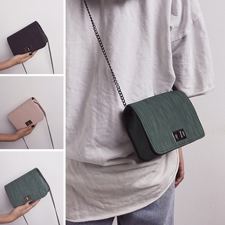 Korean Messenger Bag Small Square PU Chain Bag Tote Bag Shoulder Bag Handbag