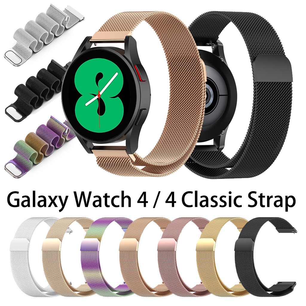 สําหรับ Samsung Galaxy watch 6 5 4 สายคลาสสิก 40 มม. 44 มม. 42 มม. 46 มม. ห่วงโลหะ แม่เหล็ก สายสมาร์ทวอทช์