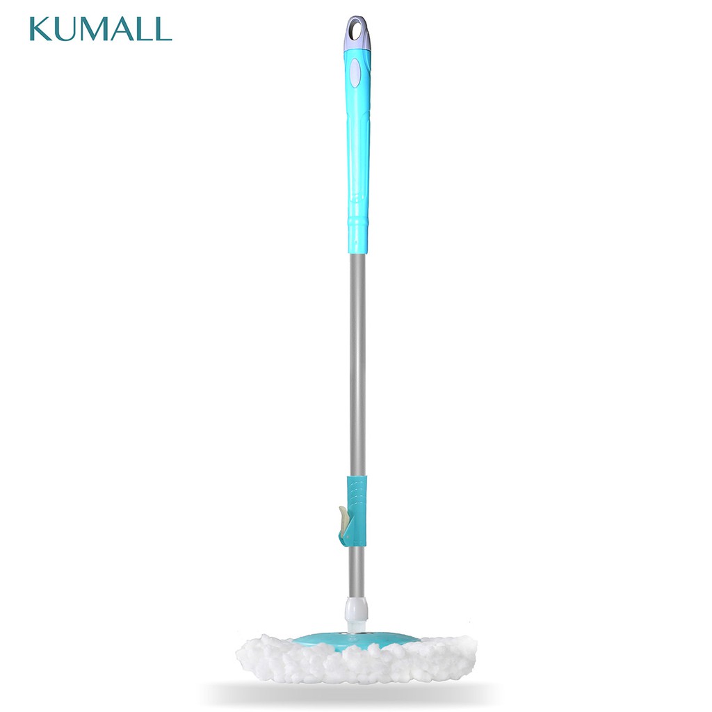 KUMALL Spin Mop A3ไม้ถูพื้น พร้อมผ้าไมโครไฟเบอร์ 1ชิ้น ใช้กับ ถังปั่น ประหยัดแรง แข็งแรงทนทา