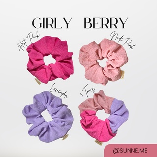 ยางรัดผมผ้ารัฟเฟิล Girly Berry Collection แบรนด์ sunne.me