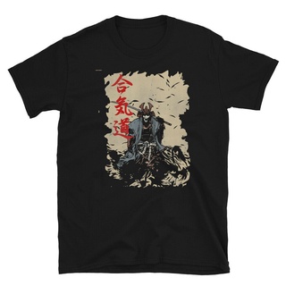 เสื้อยืดแขนสั้น คอกลม ทรงหลวม พิมพ์ลายการ์ตูนอนิเมะ Samurai Bushido เหมาะกับของขวัญ สไตล์ญี่ปุ่น สําหรับผู้ชายS-5XL