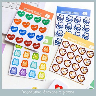 Decorative Stickers สติ๊กเกอร์กระดาษ 2 ชิ้น