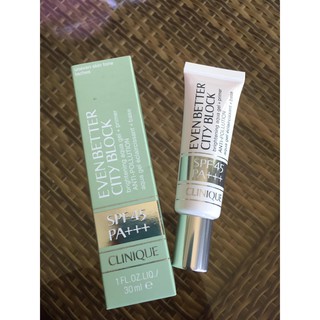 สคบ.กันแดดแท้ ✅💯Clinique Even Better City Block Brightening Aqua Gel+Primer Anti-Pollution SPF45/PA+++ 30ml